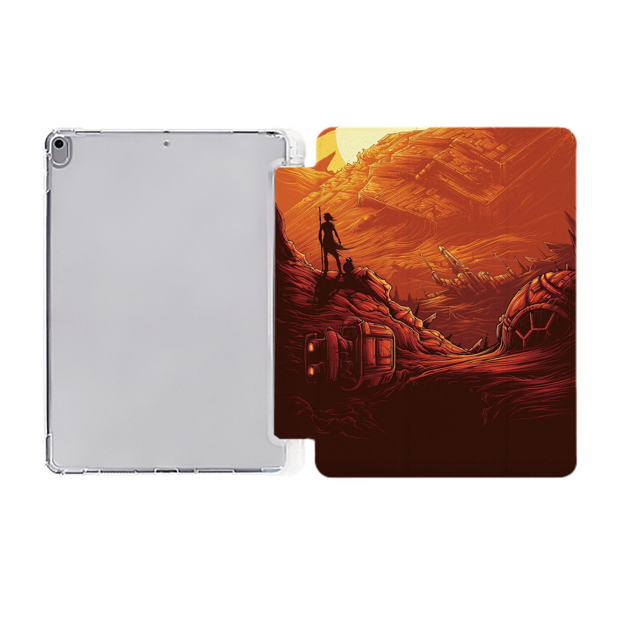 （画像用） スター・ウォーズ Star Wars IPad ケース ペン収納付き 三つ折りスタンド PUレザー×シリコン 対応機種9.5/10.5/10.9インチ